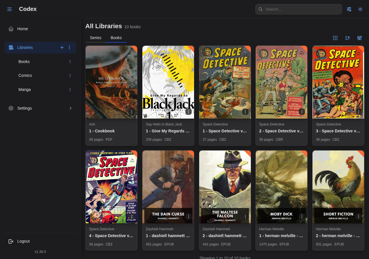 All Libraries - Books View