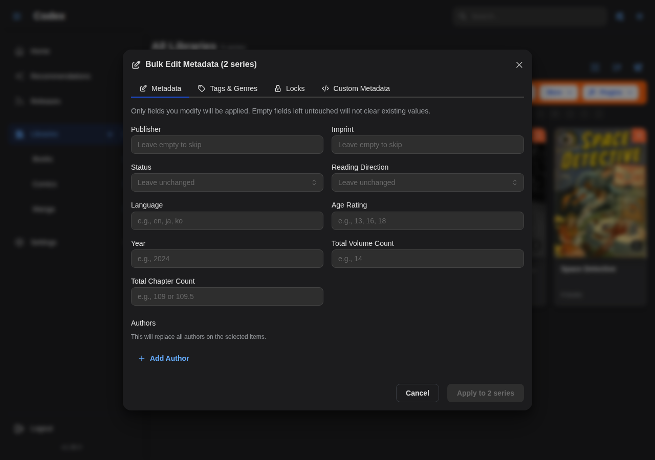 Bulk Metadata - General