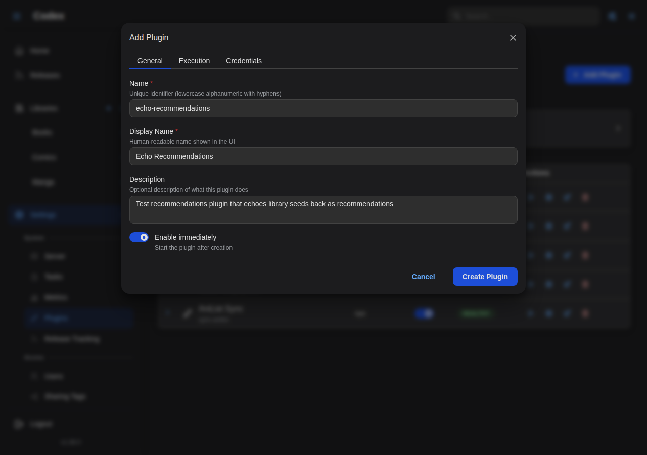 Add Echo Recommendations - General