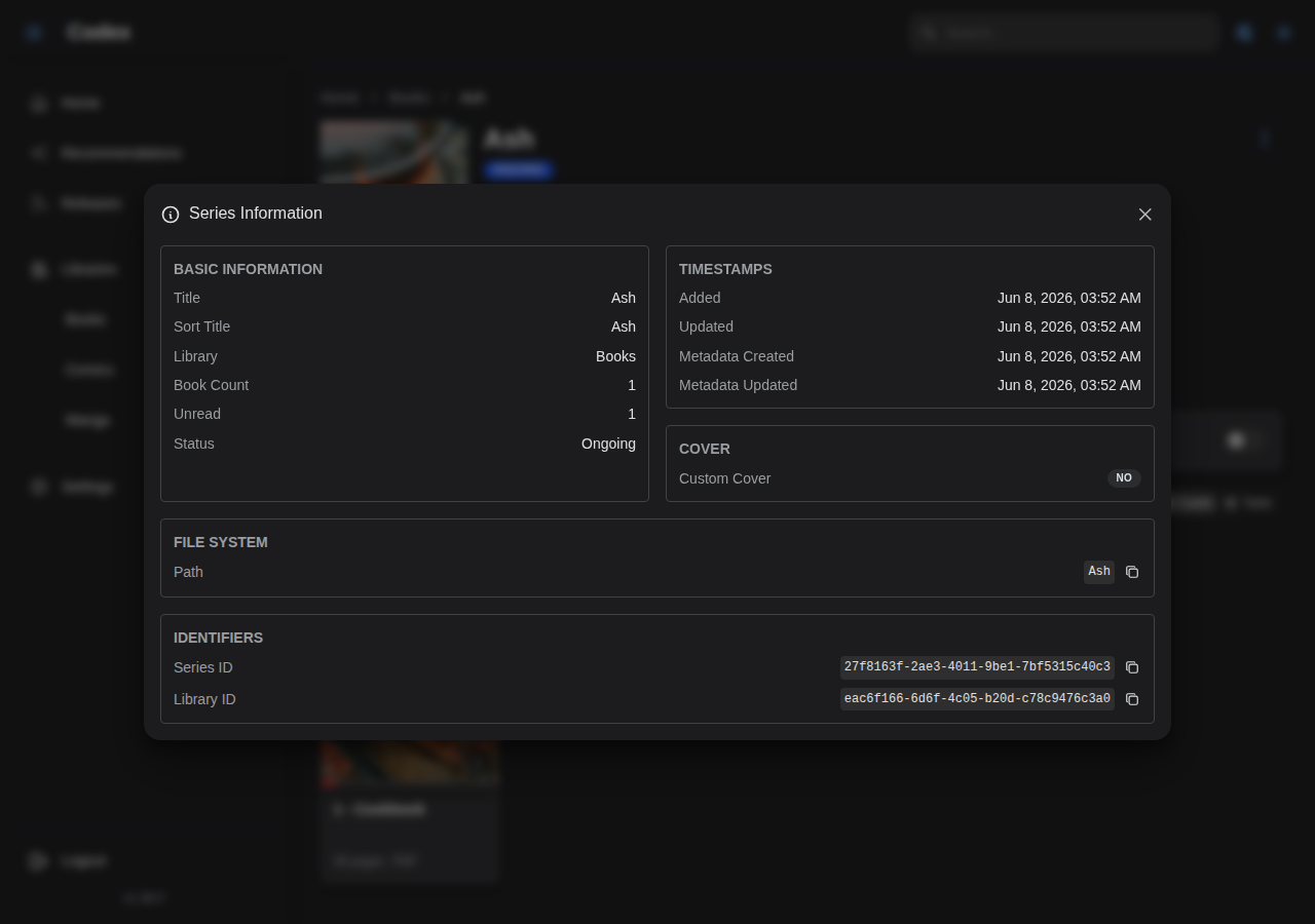 Series Info Modal
