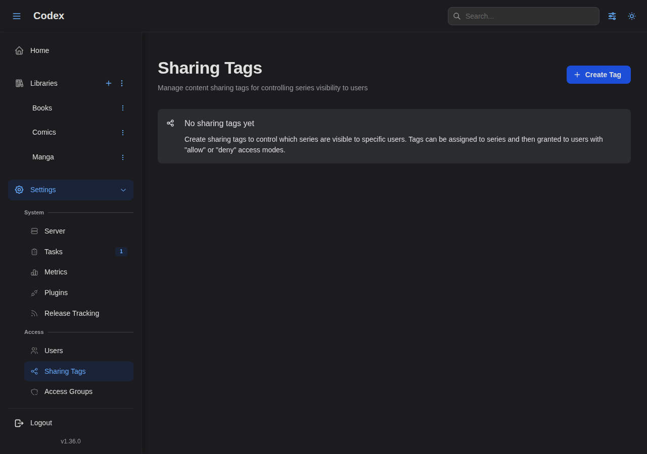Sharing Tags