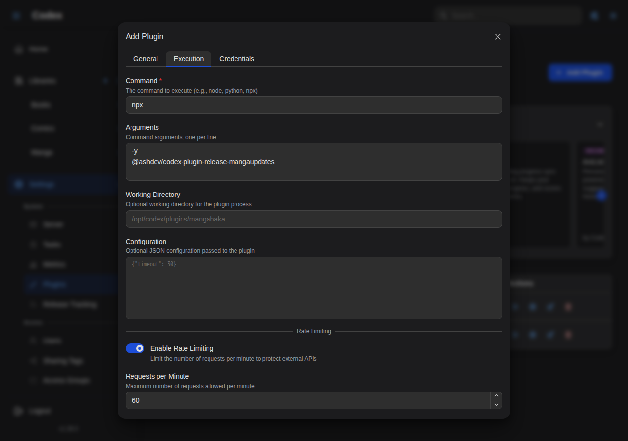Add MangaUpdates Plugin - Execution
